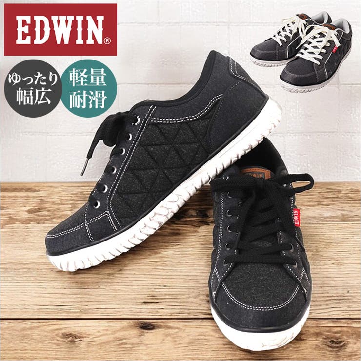 【10％OFFクーポン！1/29(木)1:59まで】BACKYARD FAMILY EDWIN メンズ 軽量・耐滑 スニーカー シューズ・靴