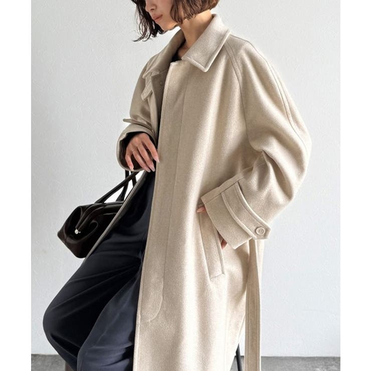Wフェイスビックカラーコート spick&span 34 紺 Spick 【公式通販】