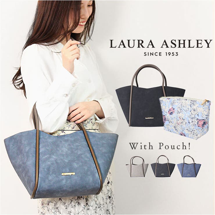 BACKYARD FAMILY LAURA ASHLEY ローラアシュレイ トート ポーチセット バッグ・鞄