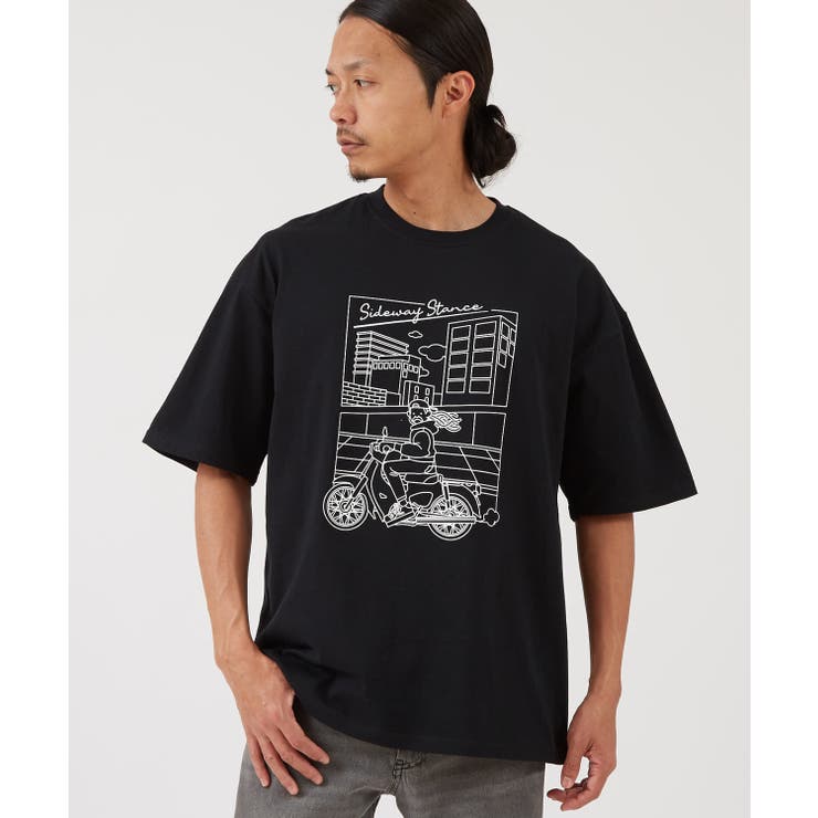【10％OFFクーポン！6/26(金)1:59まで】improves 半袖Tシャツ メンズ SIDEWAY STANCE サイドウェイスタンス オリジナルプリント アート 半袖Tシャツ カットソー カジュアル ストリート スケーター 韓国 トップス