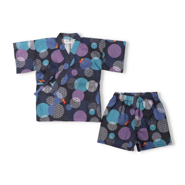 こどもの森e-shop 【WEB限定】水玉金魚柄甚平 浴衣・着物