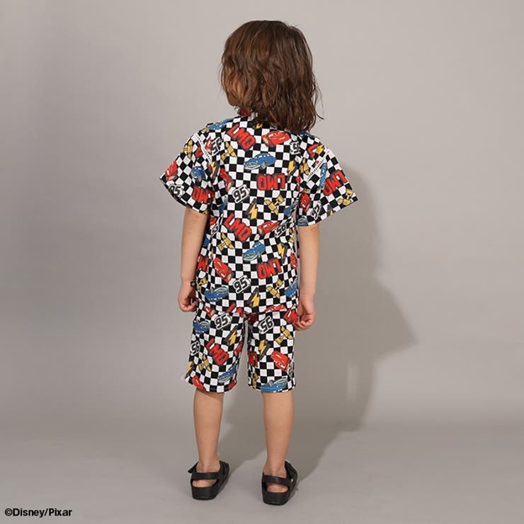 【10％OFFクーポン！5/16(土)1:59まで】BABYDOLL ディズニー カーズ 総柄甚平 1705K 浴衣・着物 3
