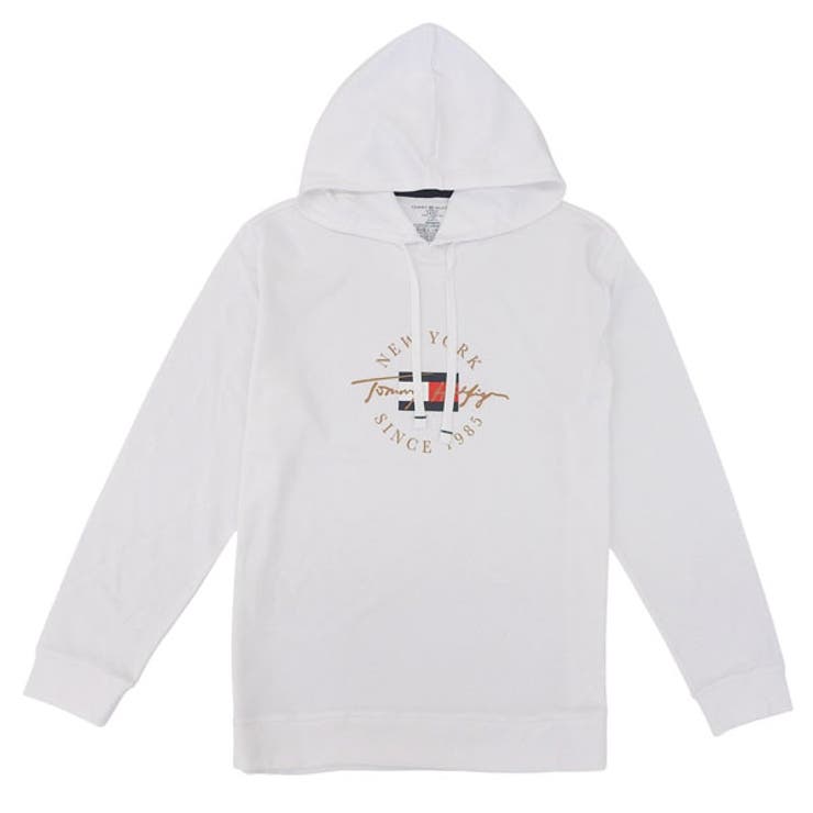 Riverall TOMMY HILFIGER トミーヒルフィガー フーディーパーカー メンズ 長袖 XL コットン ホワイト TH09T4502100XL TOMMY HILFIGER トップス