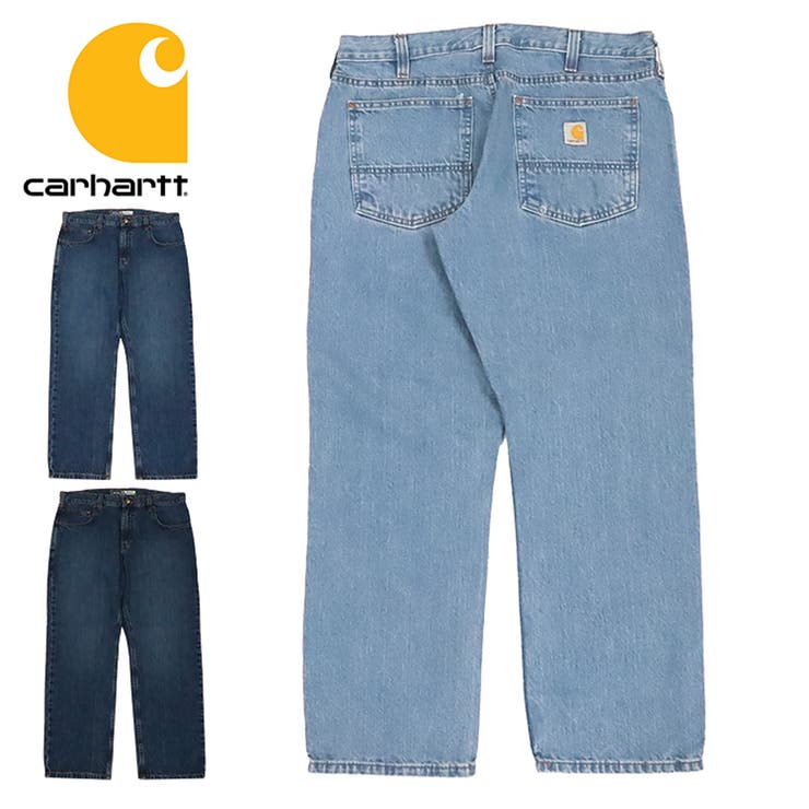 [10% OFF Coupon! Until 1:59 AM on Saturday, May 16th] 99HeadwearShop Carhartt Denim Jeans Men's Pants 105119 Workwear Cotton Trousers Bottoms Jeans Relaxed Fit Classic American Casual Streetwear