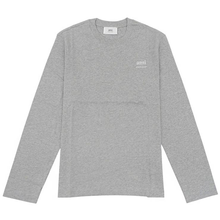 Riverall AMIPARIS アミ パリス ロンT ロングスリーブ メンズ 長袖 M コットン グレー UTS224726GREYM AMIPARIS トップス