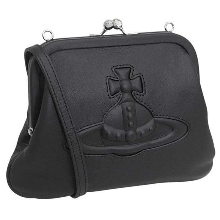 Riverall VIVIENNE WESTWOOD ヴィヴィアンウエストウッド バッグ レディース 2WAY ショルダーバッグ クラッチ レザー ブラック VIVIENNE VIVIENNE’S CLUTCH 52050001L001SN401 VIV