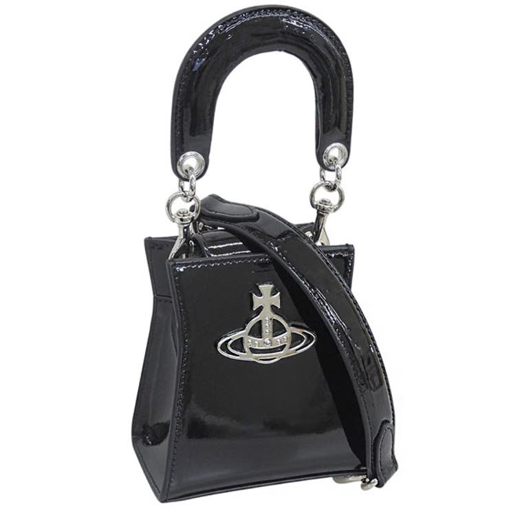 Riverall VIVIENNE WESTWOOD ヴィヴィアンウエストウッド バッグ レディース 2WAY ショルダーバッグ パテントレザー ブラック KELLY SMALL HANDBAG 4201008FUL001ON403 VIVIENNE W