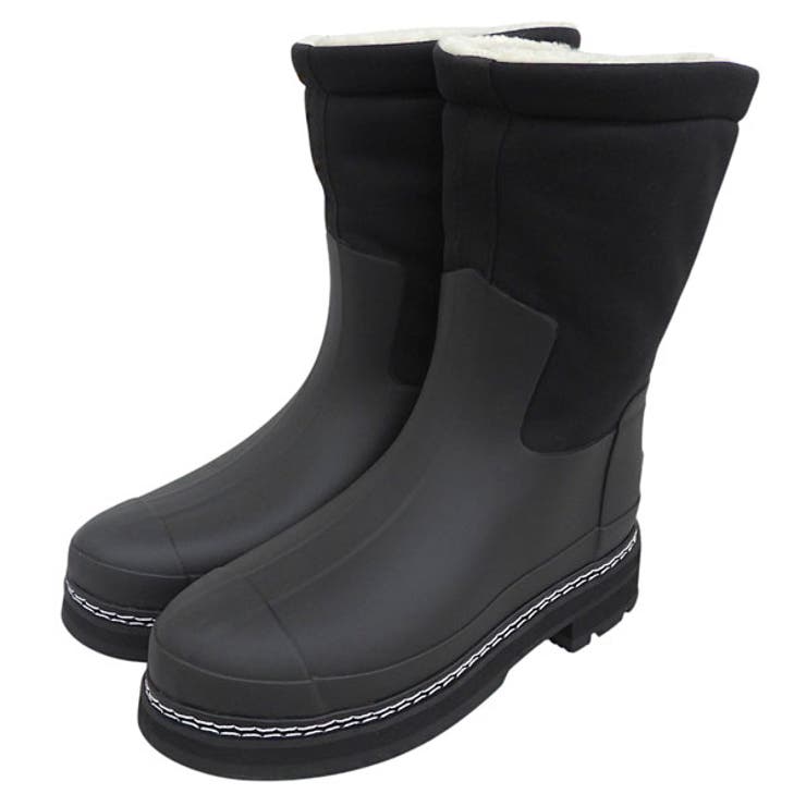 Riverall HUNTER ハンター 靴 レディース レインブーツ UK4 ブラック WOMENS REF STITCH SHERPA BOOT WFS1010NESBK23 HUNTER シューズ・靴