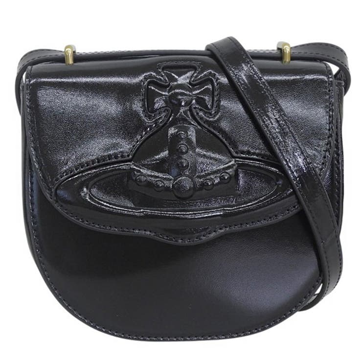 Riverall VIVIENNE WESTWOOD ヴィヴィアンウエストウッド バッグ レディース ショルダーバッグ レザー ブラック JODIE SADDLE BAG 4603000EWL008LN404 VIVIENNE WESTWOOD バッグ・ 2