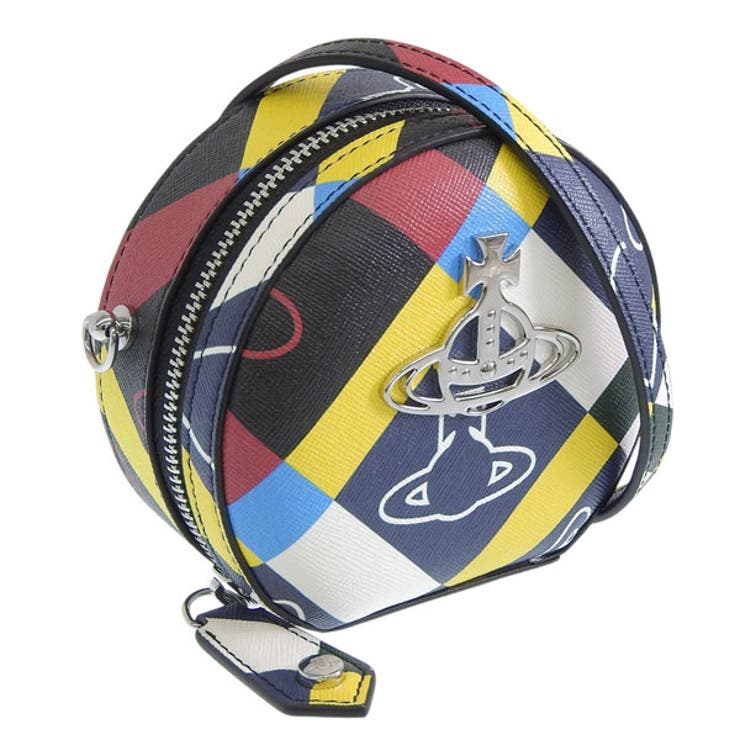 Riverall VIVIENNE WESTWOOD ヴィヴィアンウエストウッド バッグ レディース ブルーマルチ ORB AND MINI ROUND CROSSBODY ORB AND HEART CHECK 43030101S000CO313 VI