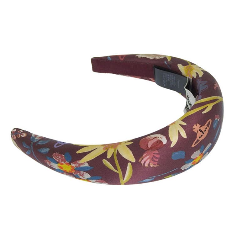 Riverall VIVIENNE WESTWOOD ヴィヴィアンウエストウッド アクセサリー レディース ヘッドバンド カチューシャ シルク ワインマルチ FOLK FLOWER HAIRBAND 8102001FW00V8I401 VIVIENNE