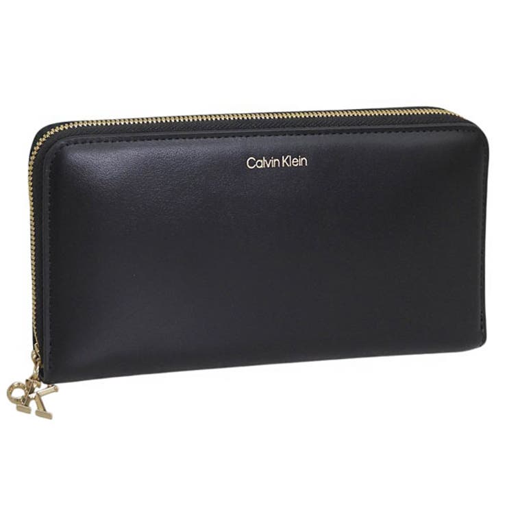 Riverall CALVIN KLEIN カルバンクライン 財布 メンズ 長財布 レザー ブラック CK LARGE ZIP AROUND LV04F1093G-1BLACK CALVIN KLEIN 財布