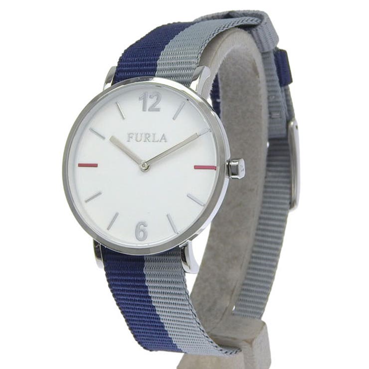 Riverall FURLA フルラ 腕時計 レディース SS×ナイロン ブルー×グレー GIADA 33mm 2H WHITE DIAL R4251108535 FURLA アクセサリー