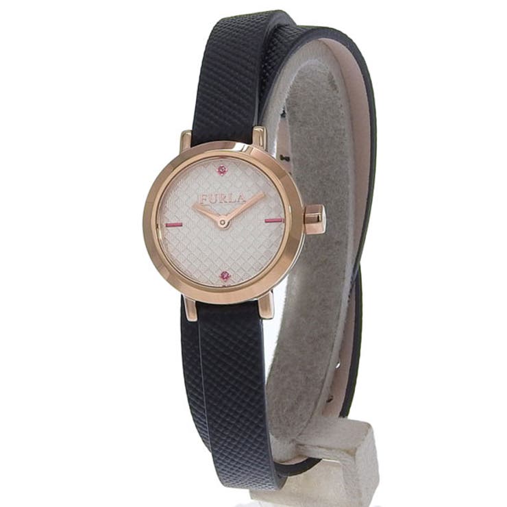 Riverall FURLA フルラ 腕時計 レディース SS×レザー ブラック VITTORIA 21mm 2H W/SILL DIAL R4251107501 FURLA アクセサリー