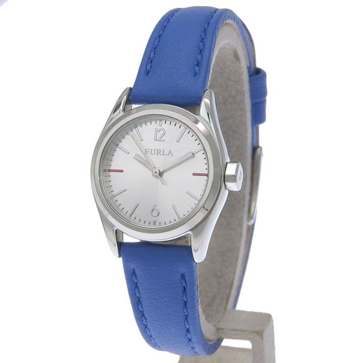 Riverall FURLA フルラ 腕時計 レディース SS×レザー ブルー EVA 25mm 3H SILVER DIAL R4251101506 FURLA アクセサリー