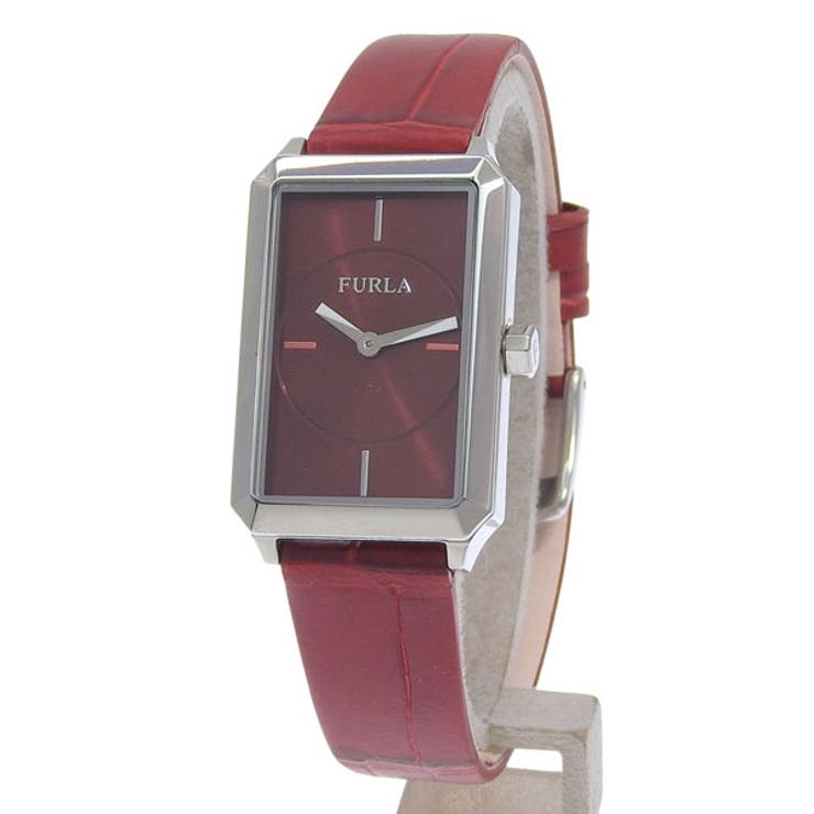 Riverall FURLA フルラ 腕時計 レディース SS×レザー レッド DIANA 22×32mm 2H BURGUNDY DIAL R4251104504 FURLA アクセサリー