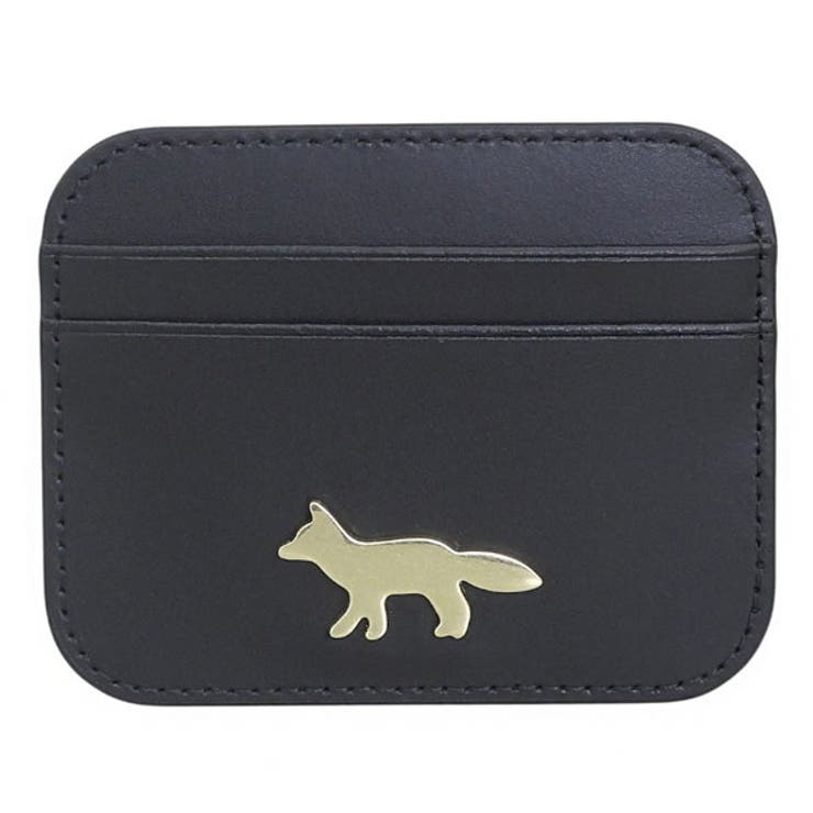 Riverall MAISON KITSUNE メゾンキツネ カードケース メンズ レディース レザー ブラック OW05700LR0001BK MAISON KITSUNE 小物 2