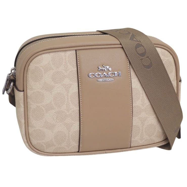 Riverall COACH コーチ バッグ レディース ショルダーバッグ アウトレット トープ ジェイミー カメラ バッグ シグネチャー キャンバス ストライプ CZ185SVPWH COACH バッグ・鞄