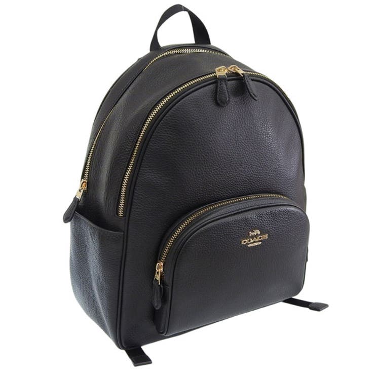Riverall COACH コーチ バッグ レディース リュックサック アウトレット レザー ブラック コート バックパック 5666IMBLK COACH バッグ・鞄