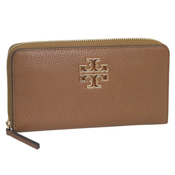 Riverall TORY BURCH トリーバーチ 財布 レディース 長財布 アウトレット レザー ブラウン BRITTEN ZIP CONTINENTAL 141004-909 TORY BURCH 財布