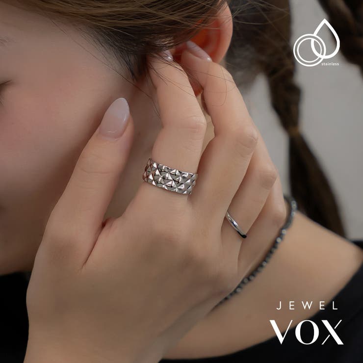 Rakuten - Jewel vox リング 指輪 金属アレルギー対応 レディース ステンレス製 ダイヤ オープンリング ゴールド シルバー 大ぶり 幅広 15号 ワンサイズ フリーサイズ 結婚式 プレゼント プチプラ 高見え 女性 韓国 大人 韓国ファッション 人気 ア