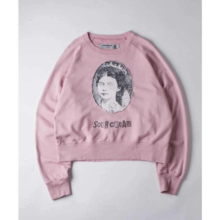 【10％OFFクーポン！5/16(土)1:59まで】PAL GROUP OUTLET 【WHO'S WHO gallery】Sourcreamリメイクスタッズスウェット トップス