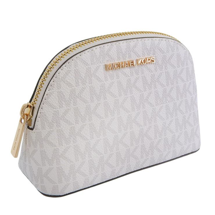 Riverall MICHAEL KORS マイケルコース コスメポーチ 化粧ポーチ レディース アウトレット ホワイト D35S3GTVM2V-OPTWHT MICHAEL KORS バッグ・鞄