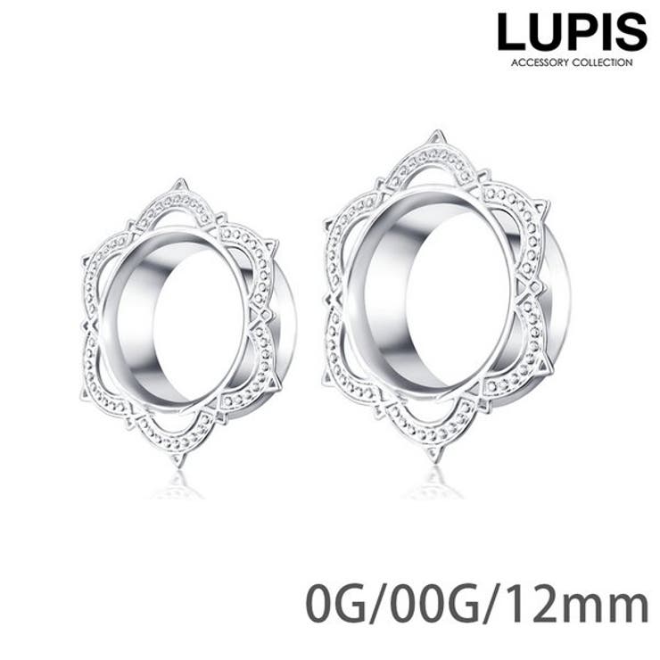 LUPIS 【0G・00G・12mm】フラワートンネルボディピアス アクセサリー