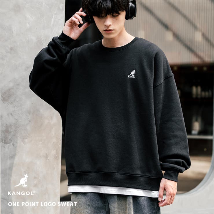 Rocky Monroe KANGOL スウェット 裏起毛 カンゴール トレーナー メンズ レディース 別注 ロゴ 刺繍 ワンポイント プルオーバー ルーズ オーバーサイズ ビッグシルエット ルームウェア クルーネック カジュアル ストリート 韓国 暖か