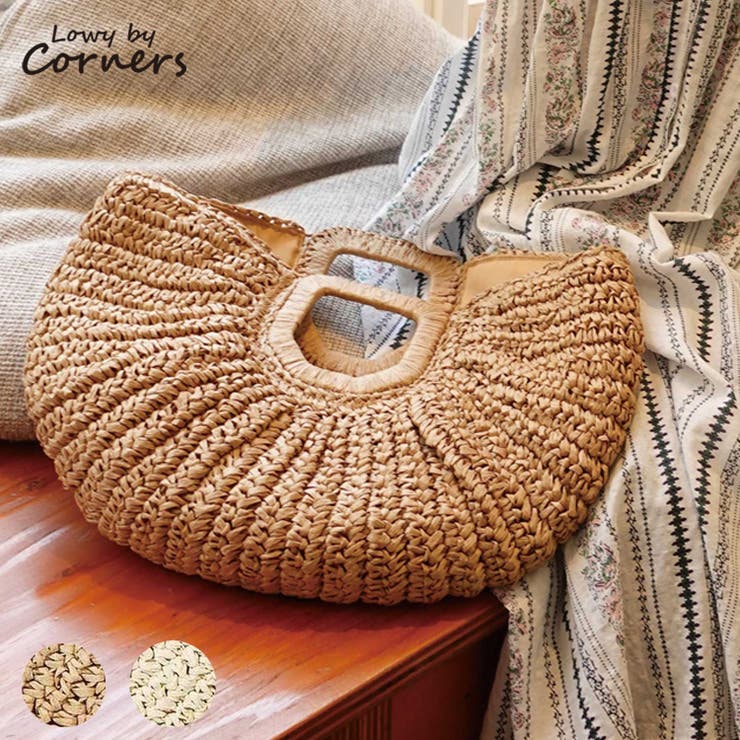 【10％OFFクーポン！6/11(木)1:59まで】CORNERS ハーフムーンかごバッグ バッグ 鞄