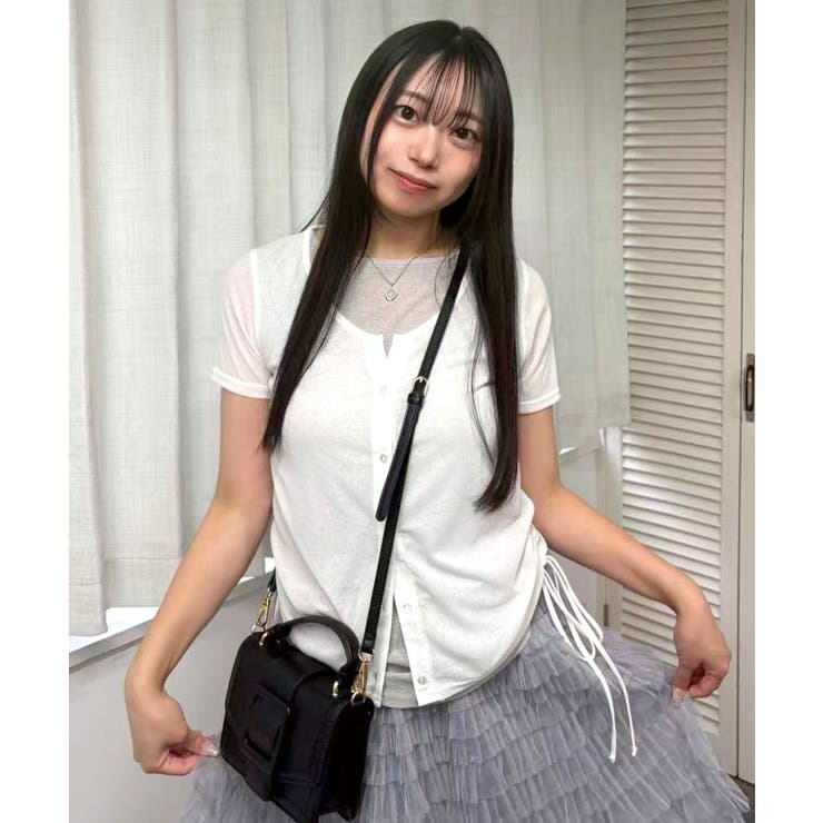 【10％OFFクーポン！7/26(日)1:59まで】CORNERS サイドドロストシアーレイヤードトップス トップス