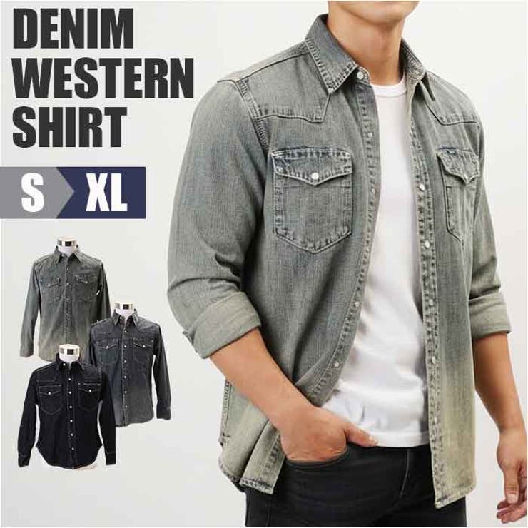 【10％OFFクーポン！7/26(日)1:59まで】BACKYARD FAMILY HOUSTON USA COTTON DENIM WESTERN SHIRT トップス