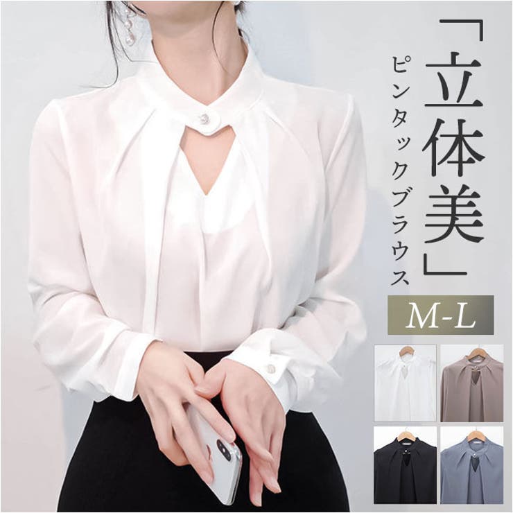 【10％OFFクーポン！7/26(日)1:59まで】BACKYARD FAMILY アウトピンタックブラウス トップス