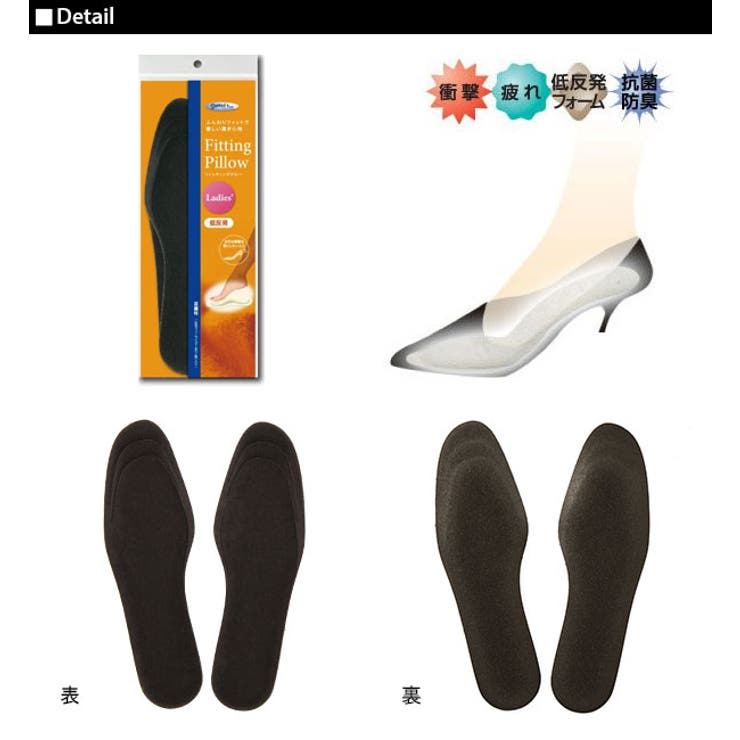 【10％OFFクーポン！10/21(水)9:59まで】BACKYARD FAMILY フィッティングピロー 足裏枕インソール おすすめ Insole 定番 いんそーる レディース ベーシックインソールフットベッド革靴ブーツ シューズ 靴 コンフォートイン shoplistselect-10099337 SHOPLIST サンプル画像3