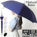 【8/11まで5%OFFクーポン】BACKYARD FAMILY NaturalBasic スクエアカット手元 8本骨 無地 60cm 小物