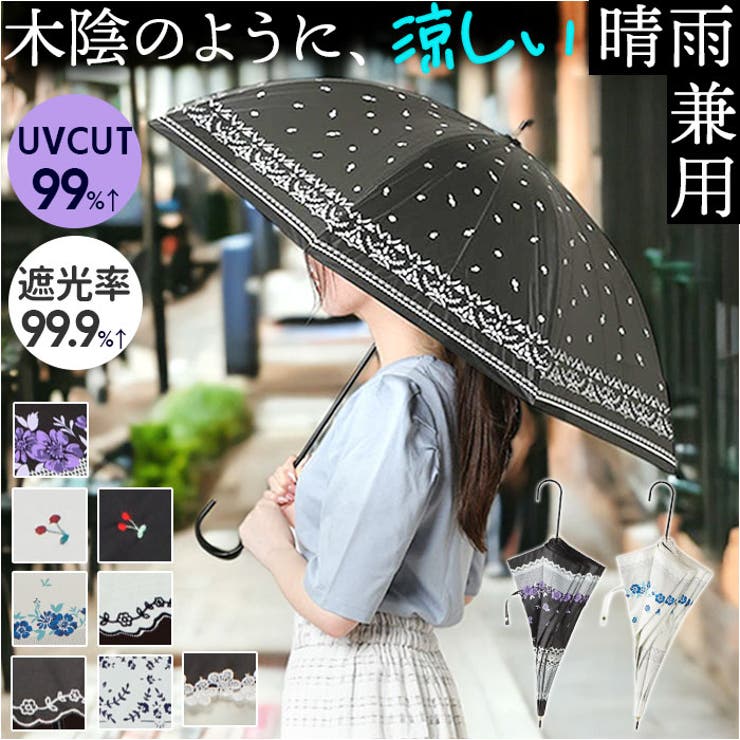 【10％OFFクーポン！3/26(木)1:59まで】BACKYARD FAMILY 晴雨兼用傘 ブラックコーティング 50cm 長傘 小物