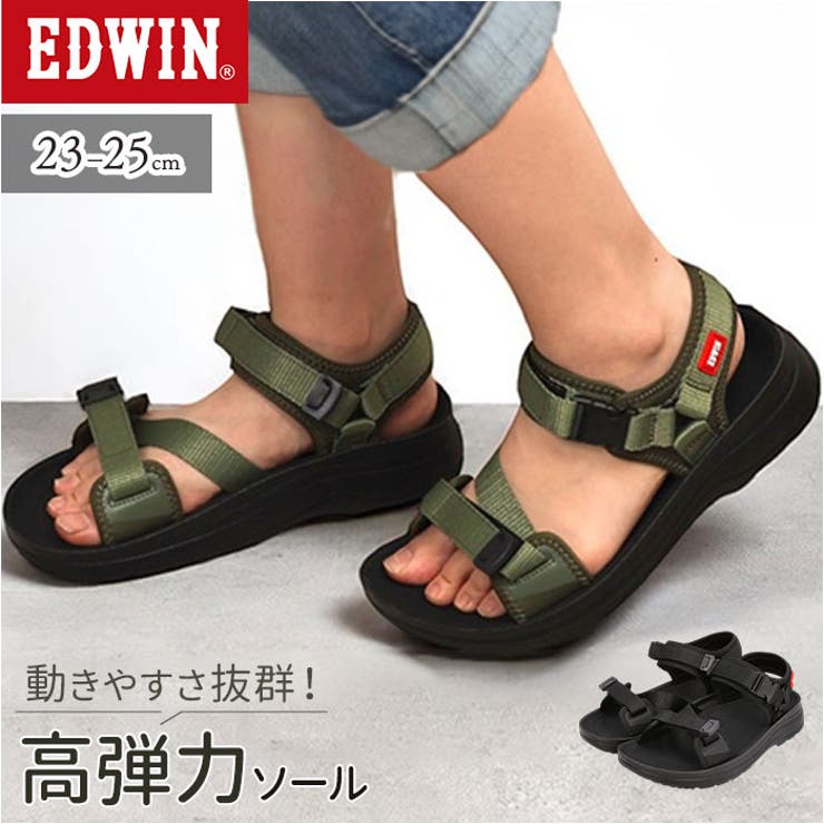 BACKYARD FAMILY EDWIN レディース スポーツサンダル EW5223 シューズ・靴
