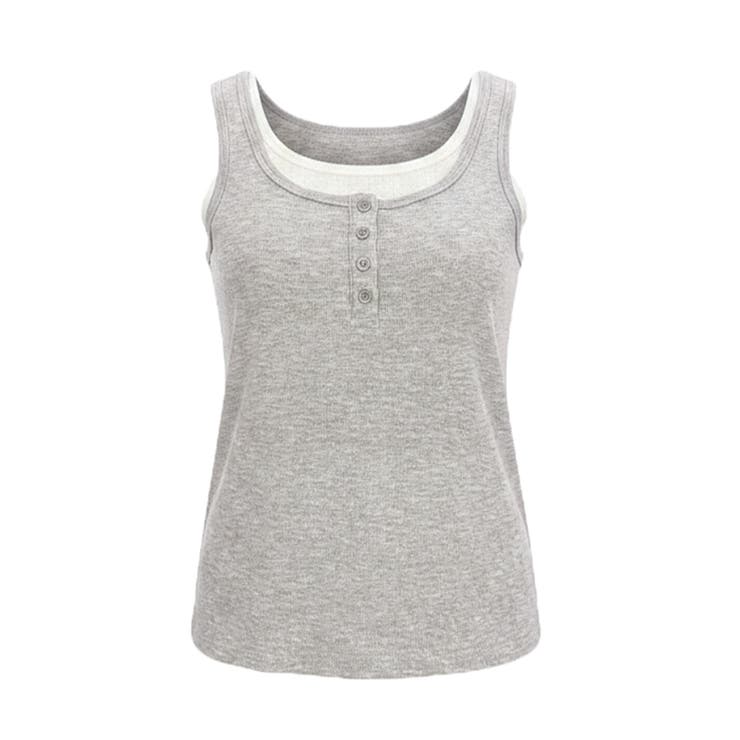 coca 【OUT BRA】レイヤードタンクトップ トップス