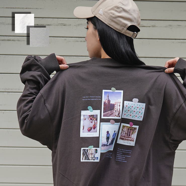 ＆soiree フォトプリントロンT トップス