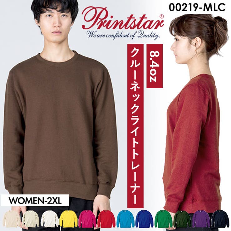 BACKYARD FAMILY 8.4オンス クルーネック ライトトレーナー トップス