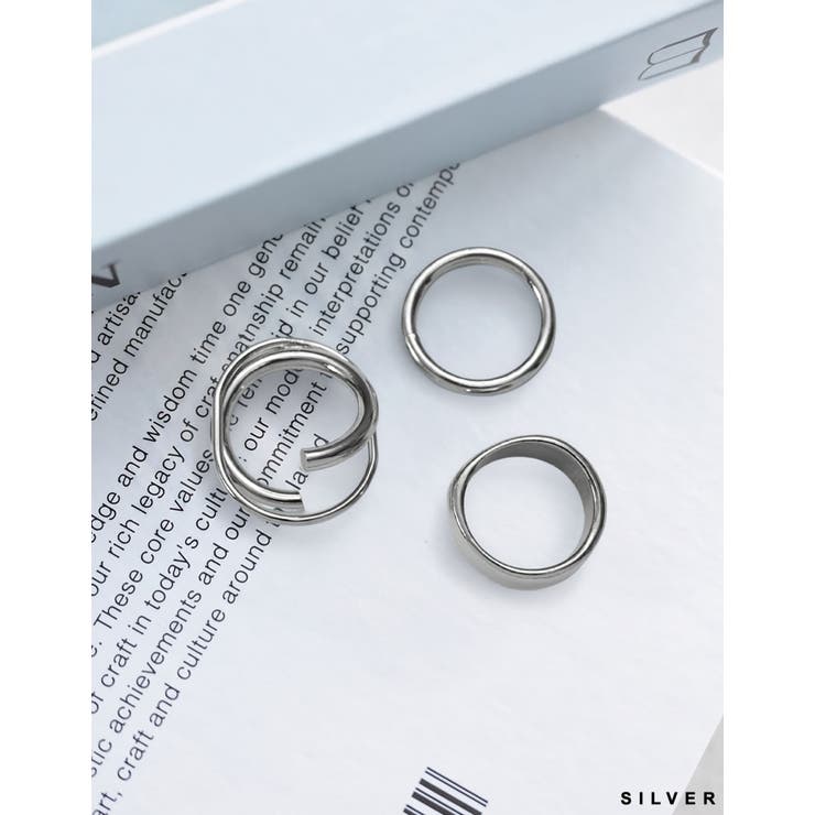 【10％OFFクーポン！9/11(金)1:59まで】Re:EDIT レイヤード風リング3点セット アクセサリー shoplistselect-10527039 SHOPLIST サンプル画像3