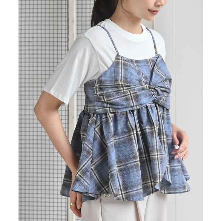 楽天市場】チェック リボン（キャミソール｜トップス）：レディース