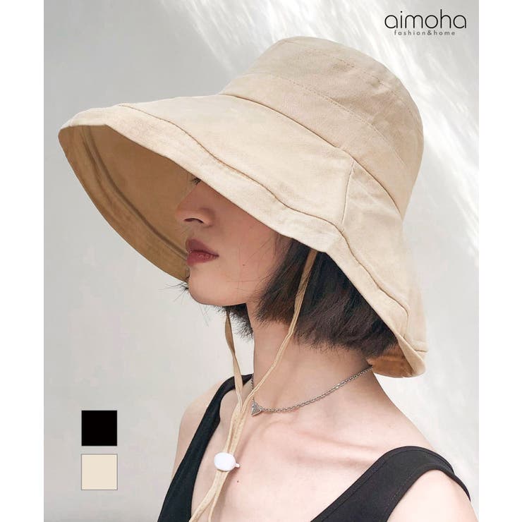 aimoha UVカット ワイドブリム バケットハット 帽子