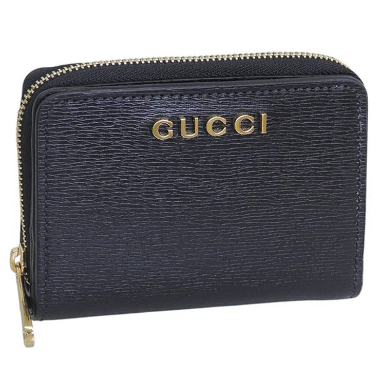 Riverall GUCCI グッチ 財布 レディース 二つ折り財布 アウトレット レザー ブラック ...