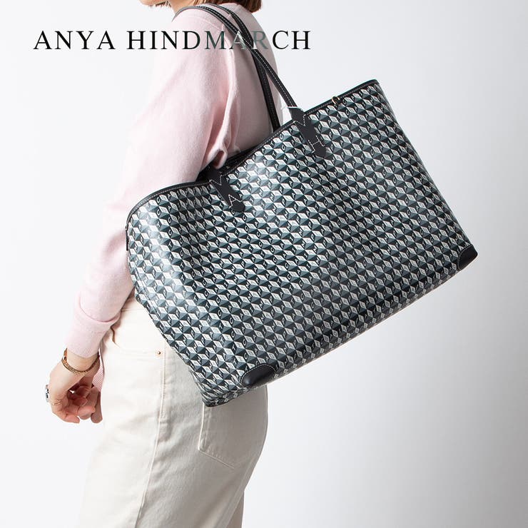 U-STREAM アニヤ ハインドマーチ ANYA HINDMARCH 5050925 148177 トートバッグ I AM A Plastic Bag Tote レディース バッグ 手提げ プレゼント ギフト チャコールグレー バッグ・鞄