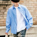 Rocky Monroe ビッグシャツ 長袖 ブロード メンズ レディース 無地 ストライプ チェック オーバーサイズ ビッグシルエット リラックス ゆったり ...