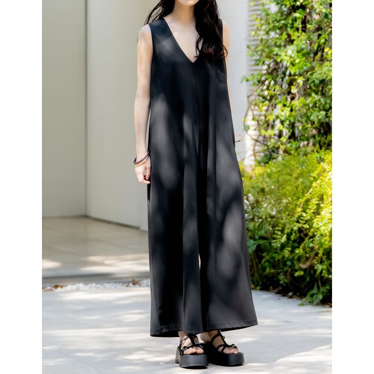 【10％OFFクーポン！8/27(木)1:59まで】Re:EDIT [UVカット][接触冷感][速乾][水陸両用][DAILY SWIM][低身長/高身長サイズ有]ラッシュガードVネックオールインワン 水着 shoplistselect-10357041 SHOPLIST サンプル画像3