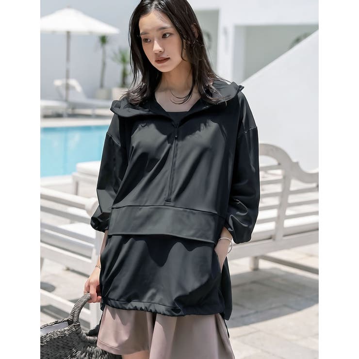 Re:EDIT [UVカット][接触冷感][速乾][水陸両用][DAILY SWIM]ラッシュガードフード付アノラック 水着 shoplistselect-10357281 SHOPLIST サンプル画像3