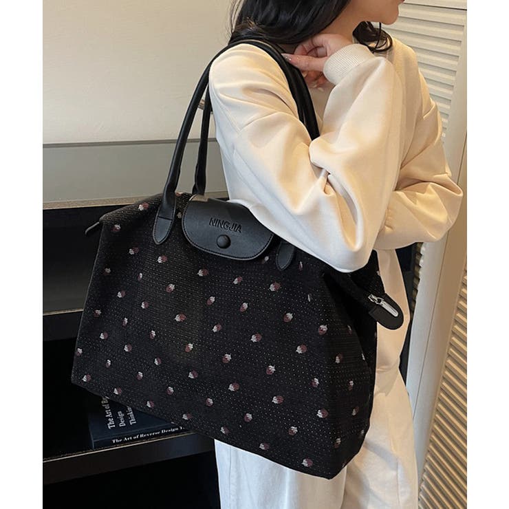 SUNSHINE CLOSET ファスナー付きトートバッグ大きめ 機内持ち込みキャリーバッグ 小旅行バッグ大容量レディース 大人可愛いバッグ荷物たくさん バッグ・鞄 shoplistselect-10532033 SHOPLIST パッケージ画像