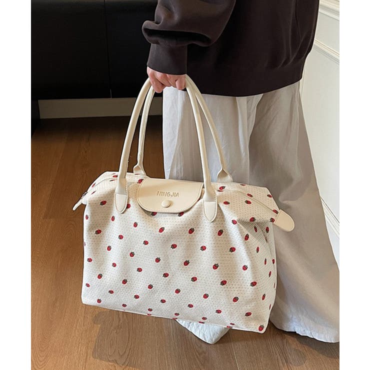 SUNSHINE CLOSET ファスナー付きトートバッグ大きめ 機内持ち込みキャリーバッグ 小旅行バッグ大容量レディース 大人可愛いバッグ荷物たくさん バッグ・鞄 shoplistselect-10532033 SHOPLIST サンプル画像3